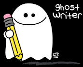 Ghost Holding Pencil